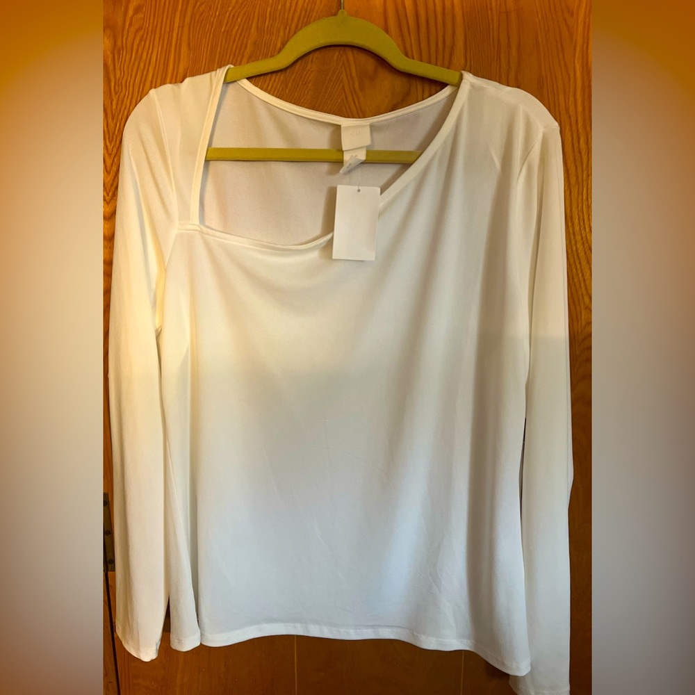 New Elegant pearl/White Women's Top